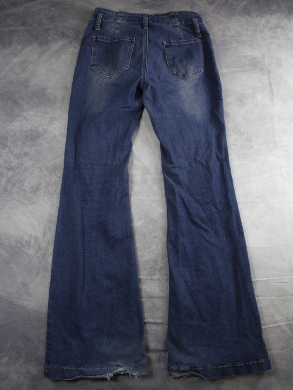 Women's Flare Jeans Front Seam Y2K Bell Bottom Denim Blue Size 27 / S